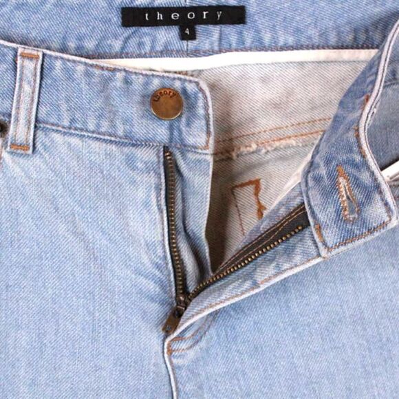 THEORY Blondie B Jeans Low Rise in Light Wash Women's Size 4 - Picture 5 of 12